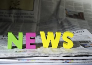 Word news on newspaper