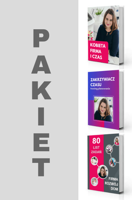 Kobieta, firma i czas – PAKIET 2 - EBOOK + ĆWICZENIA + 80 list zadań