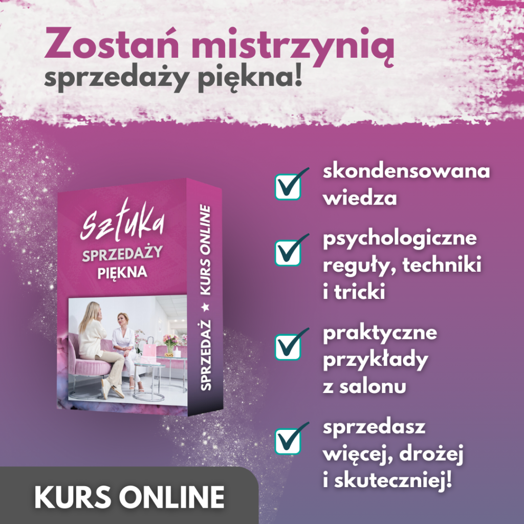 sztuka sprzedazy piekna - techniki sprzedazy salon beauty kosmetyczny fryzjerski