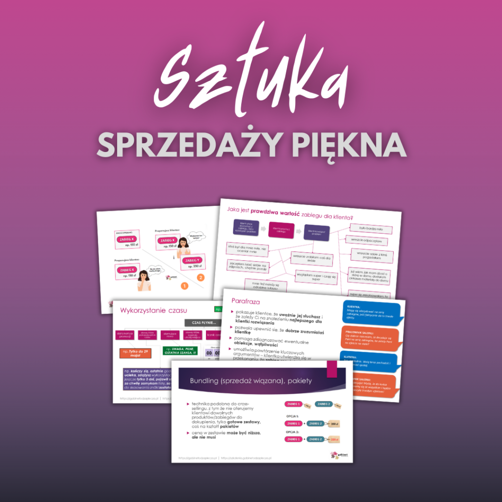 sztuka sprzedazy piekna - techniki sprzedazy salon beauty kosmetyczny fryzjerski