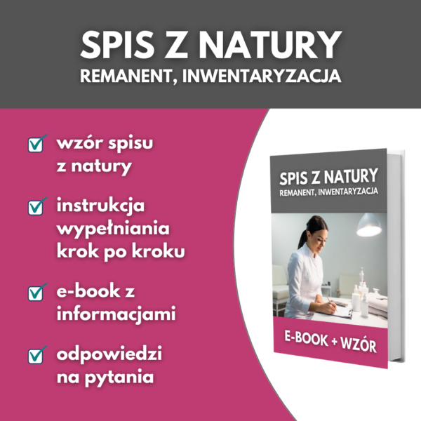 spis z natury w salonie kosmetycznym